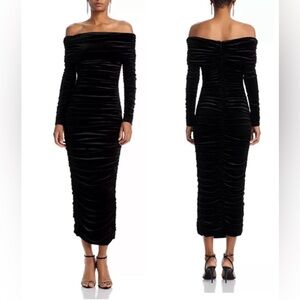 Ronny Kobo Varonica Off-the Shoulder Dress - Black (S)